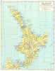 NEW ZEALAND. New Zealand; North Island 1962 old vintage map plan chart