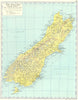 NEW ZEALAND. New Zealand; South Island 1962 old vintage map plan chart