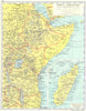 AFRICA. North-East; Ethiopia Kenya Somalia Tanganyika; Inset Madagascar 1962 map