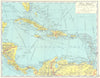 WEST INDIES. Cuba Jamaica Haiti Domincan Republic Puerto Rico 1962 old map