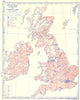 UK. British Isles; Land use and Agriculture 1962 old vintage map plan chart