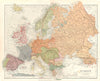 EUROPE. Europe. Stanford 1892 old antique vintage map plan chart