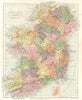 IRELAND. Ireland; Inset map of the Provinces of Ireland. Stanford 1892 old