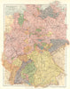 GERMANY Western. Bavaria Saxony Hanover Mecklenburg Holstein. Stanford 1892 map