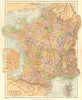 FRANCE. Inset maps of provinces; Corsica. Stanford 1892 old antique chart