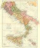 ITALY. Italy (South) ; Inset map of The Maltese Islands. Stanford 1892 old