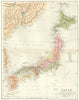 JAPAN. Japan. Stanford 1892 old antique vintage map plan chart