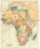 AFRICA. Political. Stanford 1892 old antique vintage map plan chart