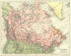 CANADA. Canada. Stanford 1892 old antique vintage map plan chart