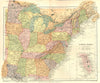 USA. United States (Eastern) ; Inset Florida. Stanford 1892 old antique map