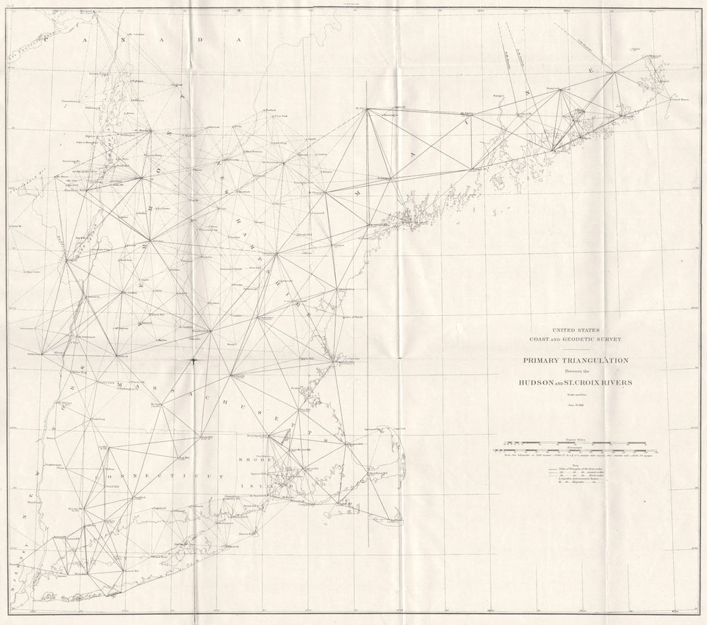 NEW ENGLAND Coast survey. USCGS Hudson-St Croix rivers. NY CT RI MA NH 1881 map