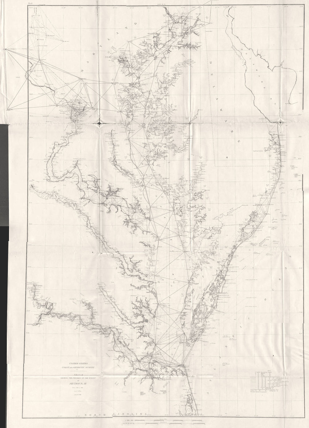 CHESAPEAKE BAY. USCGS Coast survey Delaware Maryland Virginia. DC 1881 old map