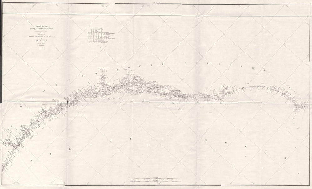 GEORGIA SOUTH CAROLINA NC FL Coast. USCGS Cape Fear - St John's River 1881 map