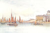 DEVON. Torbay. Brixham trawlers 1908 old antique vintage print picture