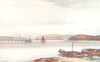 CORNWALL. The Tamar, near Saltash 1908 old antique vintage print picture