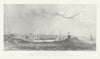South East view of Sackett's Harbour in 1815. Sackets harbor, New York 1849