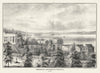 Aurora, N.Y. from the North Poplars 1848. Cayuga Lake, New York State 1850