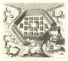 Champlain's attack on Indian Fort in western New York 1850 old antique print