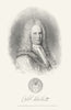 Caleb Heathcote, Mayor of New York City 1711-1713. 1850 old antique print