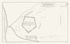 Pentagonal fort on Lake Ontario, New York State 1850 old antique map chart