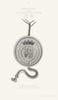 Great Seal of the Province of New York 1670-1673. 1674-1687. 1851 old print