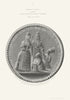 Great Seal of the Province of New York 1691 to 1705. 1851 old antique print