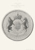 Great Seal of the Province of New York 1705 to 1710. 1851 old antique print