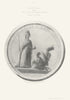 Great Seal of the Province of New York 1710 to 1718. 1851 old antique print