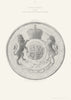 Great Seal of the Province of New York (reverse). 1851 old antique print