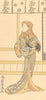 JAPAN. Actor dressed as a Woman. By Kiyomitsu 1890 old antique print picture