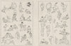 JAPAN. Page of an illustrated Alphabet. By Hokusai 1890 old antique print