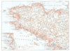 FRANCE. Bretagne Britanny; Inset map of Noirmoutier 1900 old antique chart