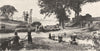 FINISTERE. Lavoir a Plomarc'h, Près de Douarnenez 1900 old antique print