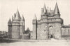 ILLE- - VILAINE. Chateau Vitré. Chatelet tour Saint- Laurent 1900 old print