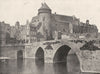 MAYENNE. Vieux pont et Ancien Chateau de Laval 1900 old antique print picture