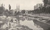 DEUX- SÈVRES. Niort. L'église Saint- André, donjon cours Sèvre 1900 old print