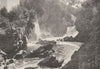 ARIÈGE. Chutes de L'ariège, A Castelet 1900 old antique vintage print picture