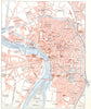 HAUTE- GARONNE. Toulouse 1900 old antique vintage map plan chart