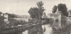 LOT. Cahors. Le Moulin de Coty et L'ancien Pont- neuf 1900 old antique print