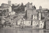 LOT. Puy- L'évêque, sur la rive Droite du lot 1900 old antique print picture