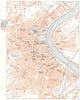 GIRONDE. Bordeaux 1900 old antique vintage map plan chart