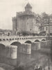 PYRÉNÉES- ORIENTALES. Le Castillet, a Perpignan 1900 old antique print picture