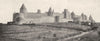 AUDE. La Cité de Carcassonne, Vue générale prise du sud 1900 old antique print