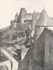 AUDE. Cité de Carcassonne. Perspective du Chateau 1900 old antique print
