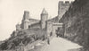 AUDE. Cité de Carcassonne. Porte de L'aude 1900 old antique print picture