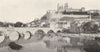 HÉRAULT. Béziers. L'orb et la Cathédrale 1900 old antique print picture