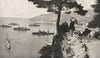ALPES- MARITIMES. L'escadre Française en Rade de Villefranche 1900 old print