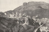 MONACO. Le Palais du Prince, a Monaco 1900 old antique vintage print picture