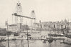 BOUCHES- DU- RHÔNE. Marseille. Vieux port et pont Transbordeur 1900 old print