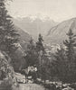 ISÈRE. Bourg- D'oisans et chaine de Belledonne 1900 old antique print picture